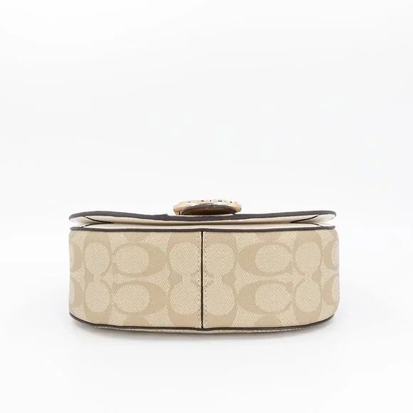 Coach Women's Georgie Saddle Bag in Signature Canvas White Size OS - Picture 5 of 11